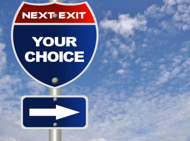 Your choice road sign clipart