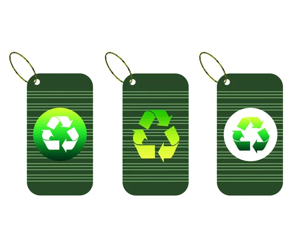 Ökologie Und Recycling Tags Für Umweltdesign — Stockfoto