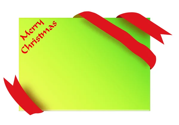 黄金角色带与快乐圣诞标志 — 图库照片