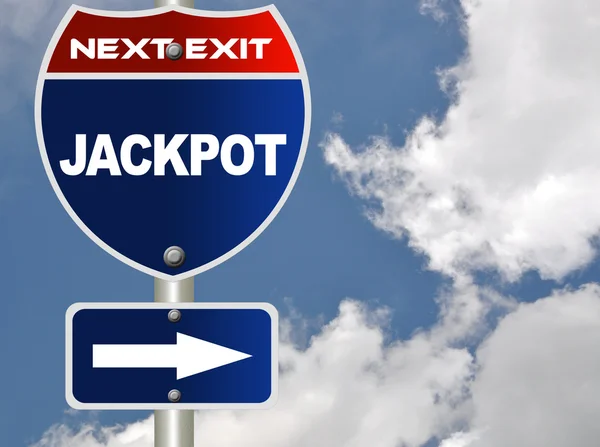 Señal de carretera Jackpot — Foto de Stock