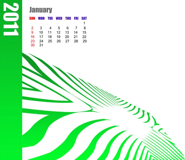 Stycznia 2011 Roku Kalendarzowego — Zdjęcie stockowe