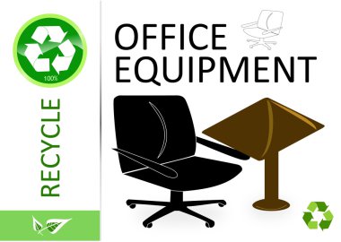 Please recycle office equipment clipart