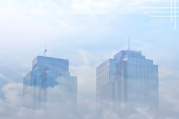 Gebäude und Natur Cloud Poster für jedes Unternehmen — Stockfoto