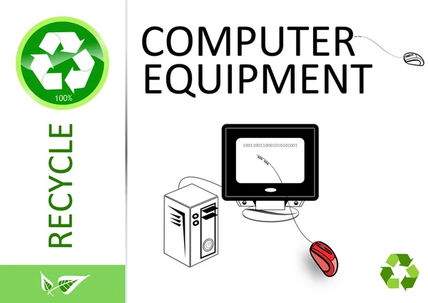 Computer bitte recyceln — Stockfoto