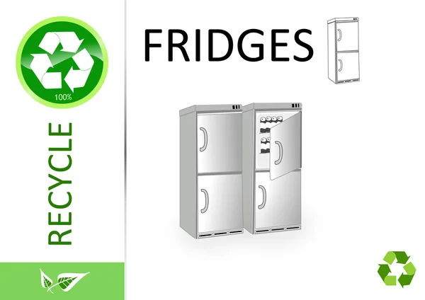 Kühlschränke Bitte Recyceln — Stockfoto