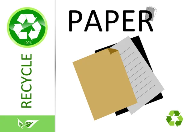 Gelieve te recyclen papier — Stockfoto