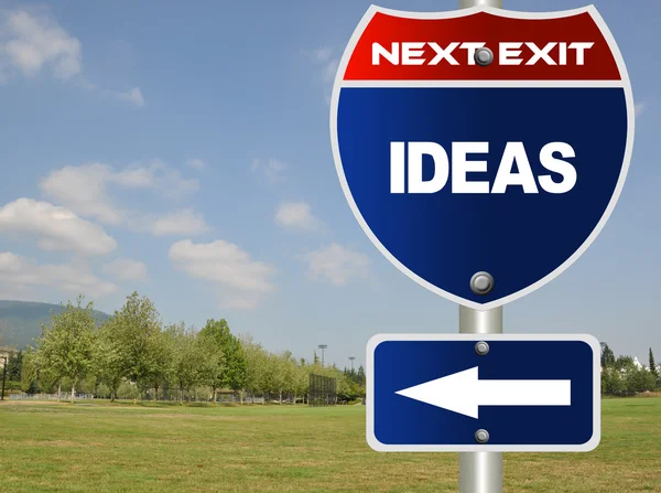 Ideas road sign — Stock Photo, Image