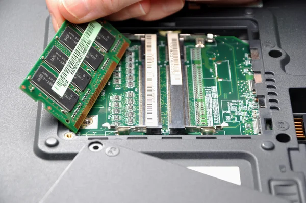 Installing New Ram Your Laptop — Stock Photo, Image