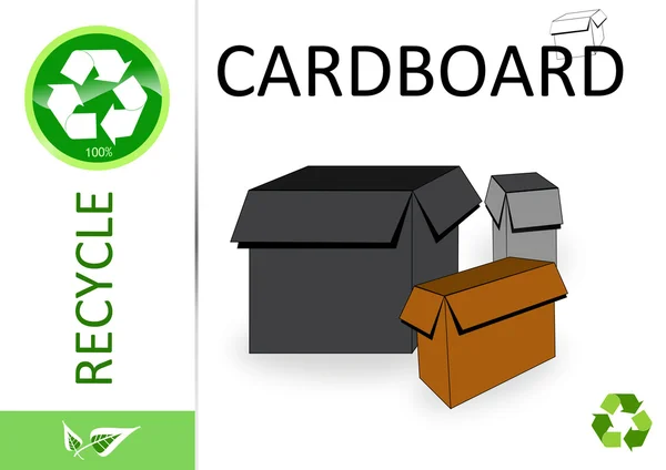 Por favor, reciclar cartão — Fotografia de Stock