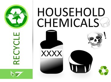 Please recycle household chemicals clipart