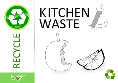 Please recycle kitchen waste clipart