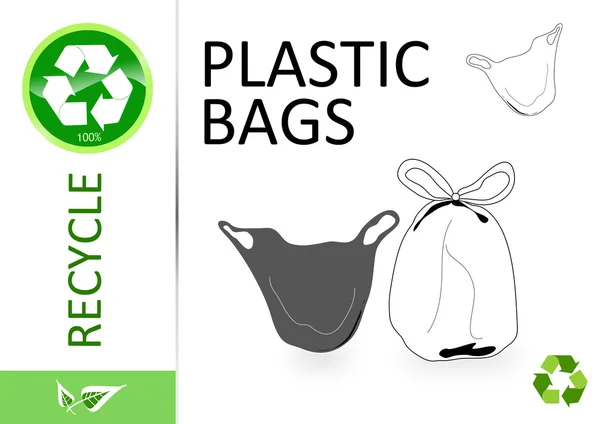 Por favor recicle bolsas de plástico — Foto de Stock