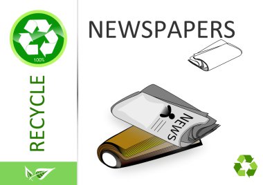 Please recycle newspapers clipart