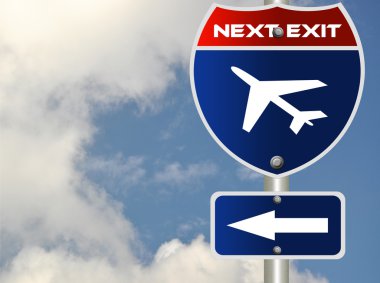 Airport road sign clipart