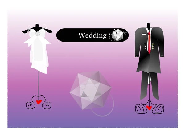 Abstraktes Brautkleid für Braut und Bräutigam — Stockfoto