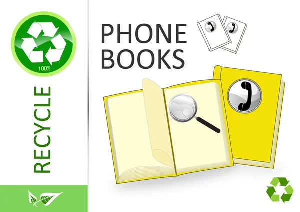 Telefonbücher Bitte Recyceln — Stockfoto