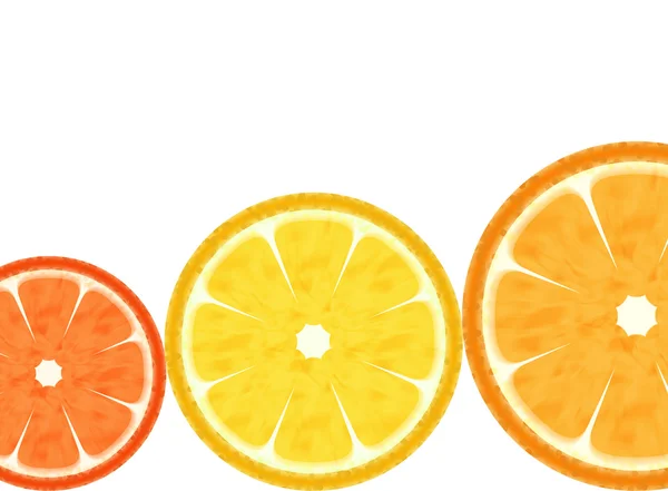 Três Tipos Frutas Padrão Fatia — Fotografia de Stock