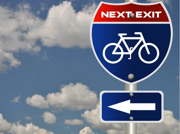 자전거도로 표지판 — 스톡 사진