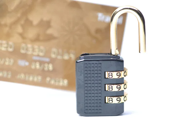 Abstrato desbloquear seu cartão de crédito — Fotografia de Stock