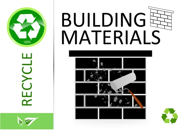 Por Favor Reciclar Materiais Construção — Fotografia de Stock