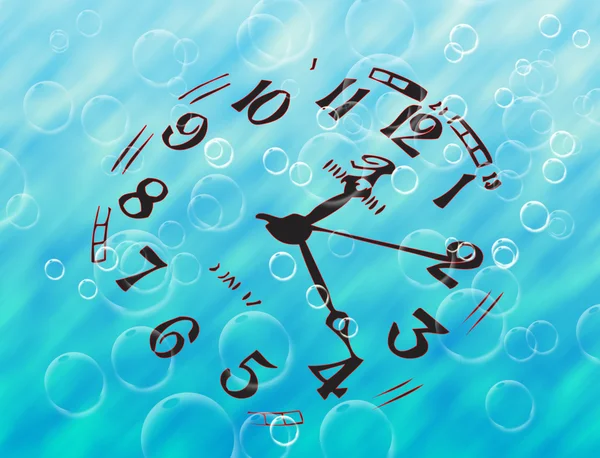 Clock sinking into water