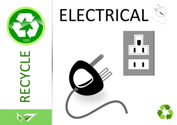 Por favor, reciclar elétrica — Fotografia de Stock