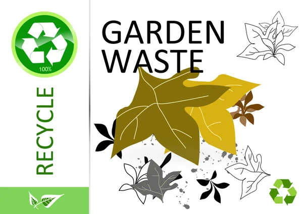 Por favor, recicle residuos de jardín —  Fotos de Stock