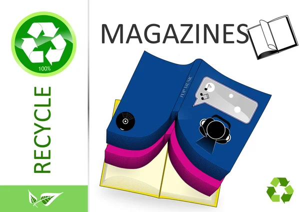 Por favor, reciclar revistas — Fotografia de Stock