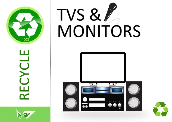 Bitte Fernseher Und Monitore Recyceln — Stockfoto