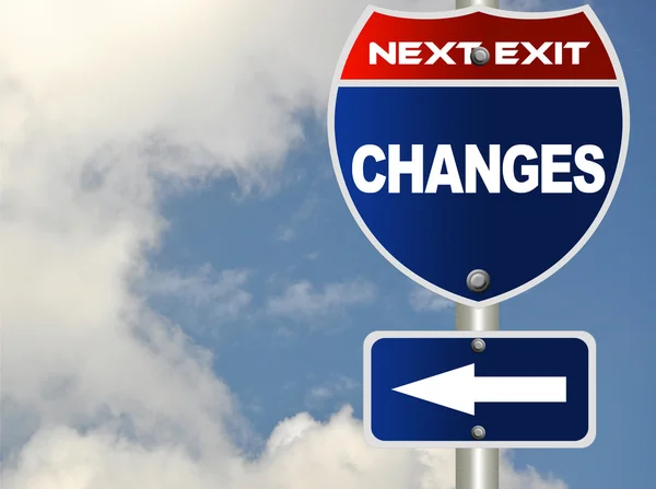 Changes Road Sign — Stock Photo, Image