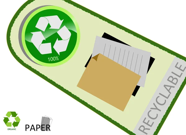 Papier bitte recyceln — Stockfoto