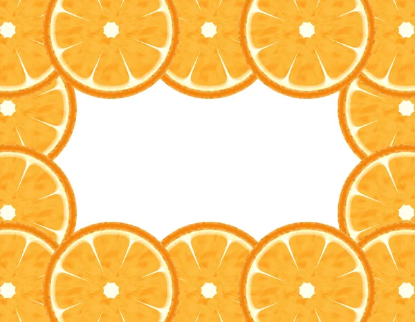 Slice orange border — Stock Photo, Image