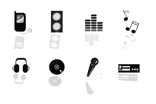 Abstracte muziek apparatuur pictogram — Stockfoto