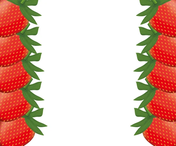 Abstract fresh strawberries border — Stock Photo, Image