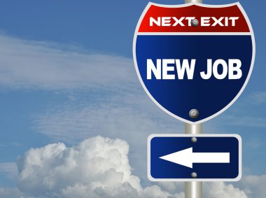 New job road sign clipart