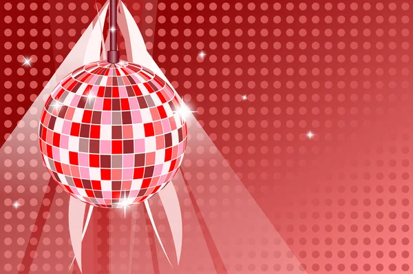 Pozadí abstraktní červená disco koule — Stock fotografie