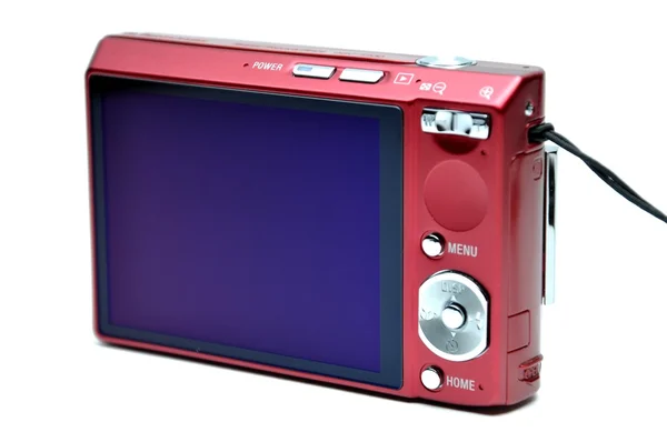 Kırmızı dijital fotoğraf makinesi — Stok fotoğraf