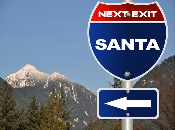 サンタの道路標識 — ストック写真