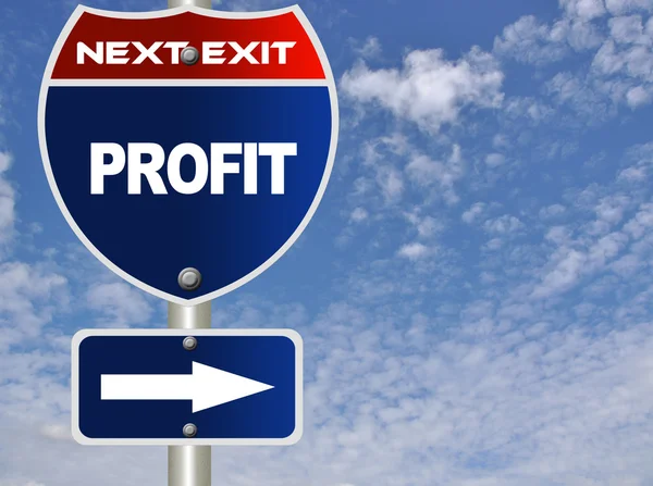 Profit road sign — Stock Photo, Image