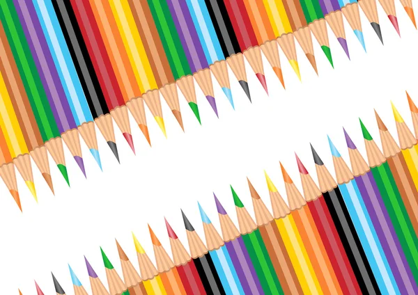 Colorful pencils border — Stock Photo, Image