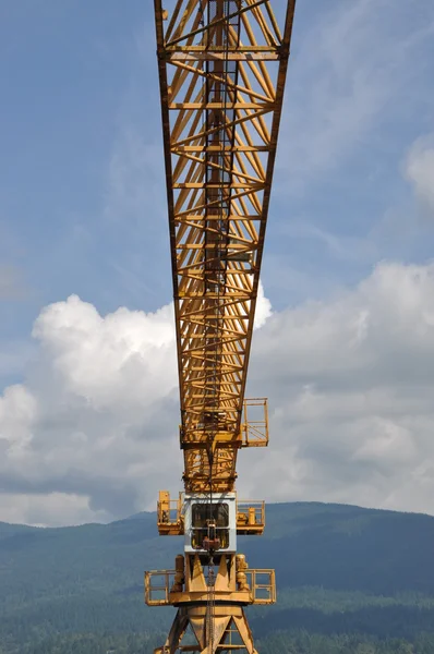 Construction crane and nature background — Stock Photo, Image