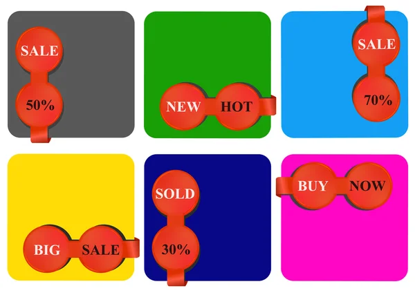 Etiquetas de venda de design colorido — Fotografia de Stock