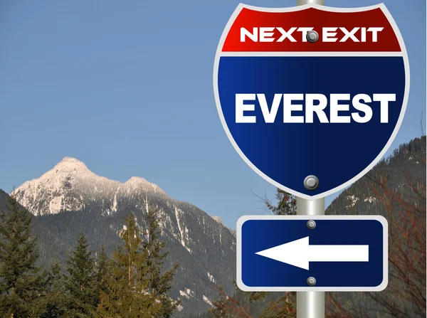 Panneau routier Everest — Photo
