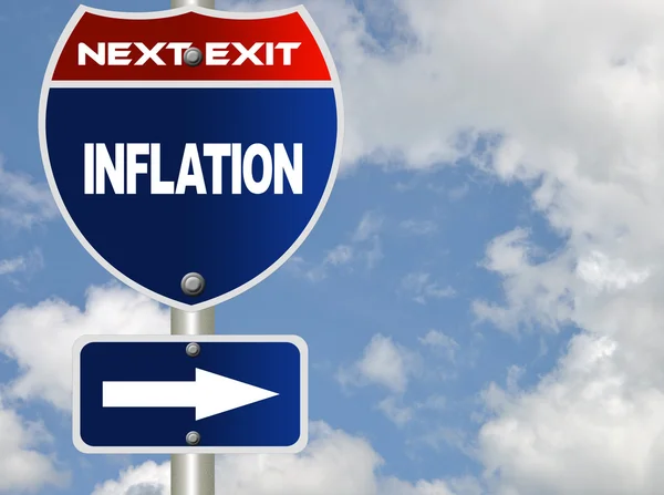 Señal de carretera de inflación —  Fotos de Stock