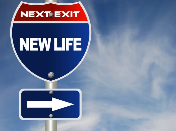 New life road sign — Stock Photo, Image