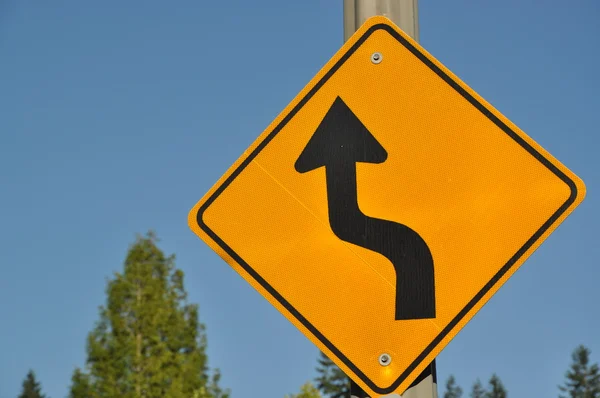 Kaygan yol işareti — Stok fotoğraf