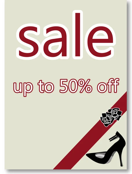Fifty percent off sale poster — Stock Photo, Image