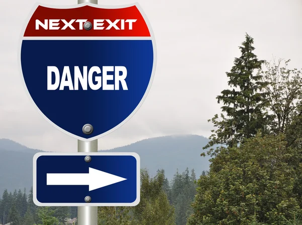 Danger road sign — Stock Photo, Image