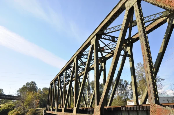 Puente ferroviario de primer plano —  Fotos de Stock