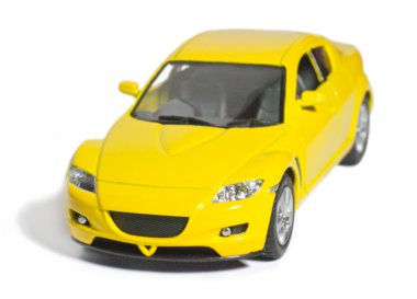 Toy model of the famous sports car with rotary engine clipart